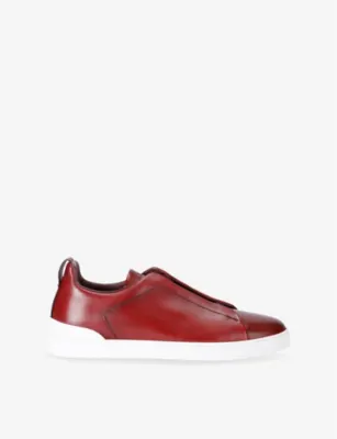 ZEGNA Triple-Stitch Low-Top Leather Trainers - EUR 41.5 / 7.5 UK MEN
