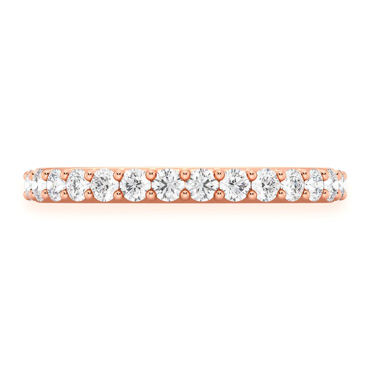For Him Single Row Band Ring in Rose Gold / Natural Diamond – Ring