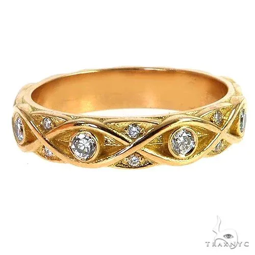 RINA - For Him CUSTOM CVD Infinity Eternity Wedding Band 69414 in Rose Gold / 6 – Ring