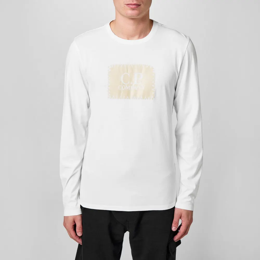 CP Company 30/1 Long Sleeved Logo T-Shirt detail 3