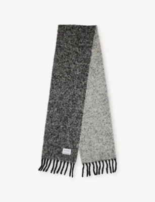 THE INOUE BROTHERS Double Faced Alpaca-Blend Scarf - BROWN/ORANGE