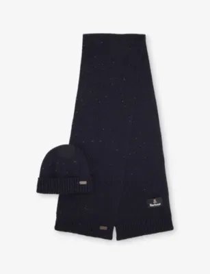 BARBOUR Carlton Wool-Blend Scarf and Beanie Set