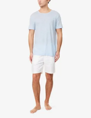 DEREK ROSE Jordan Short-Sleeve Linen T-Shirt detail 2