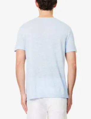 DEREK ROSE Jordan Short-Sleeve Linen T-Shirt detail 3