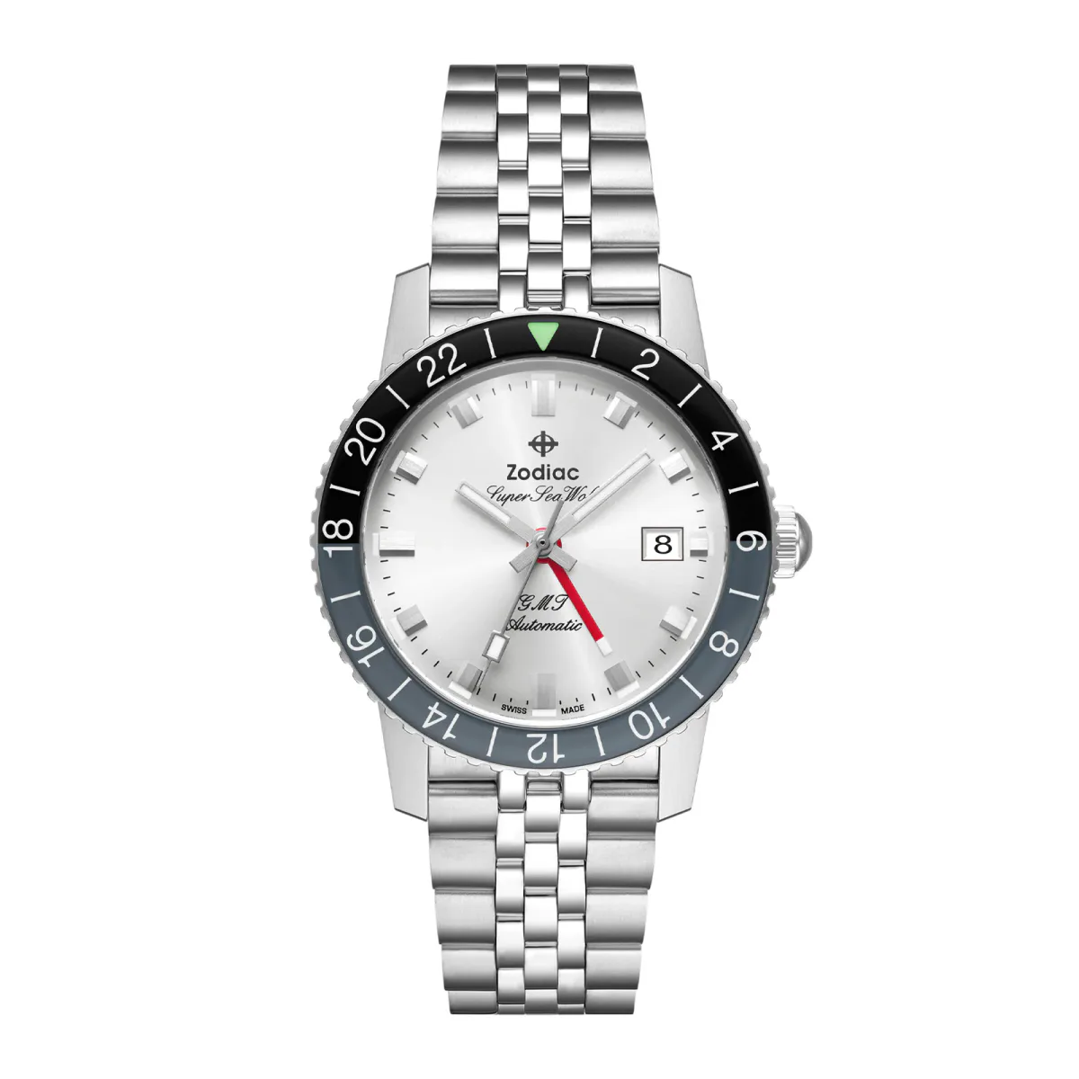 Zodiac Super Sea Wolf GMT Automatic Stainless Steel Watch