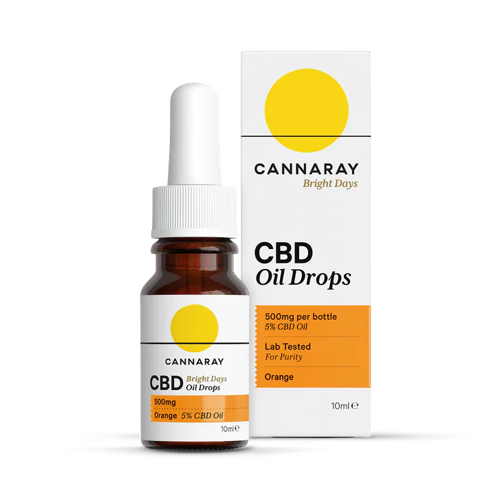 Cannaray Bright Days Oil Drops Orange Flavour 500mg 10ml