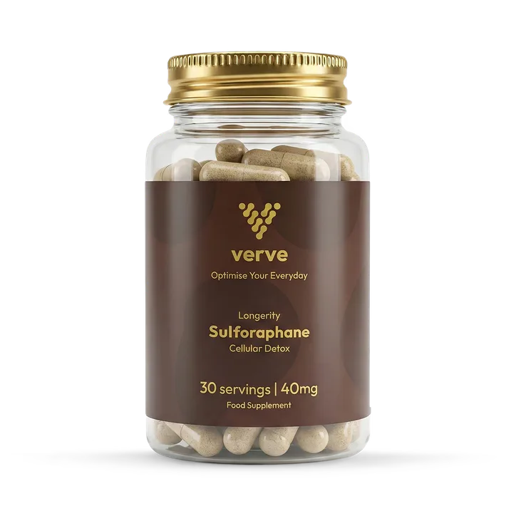 Verve Sulforaphane 40mg - Longevity Cellular Detox Support - 30 Servings