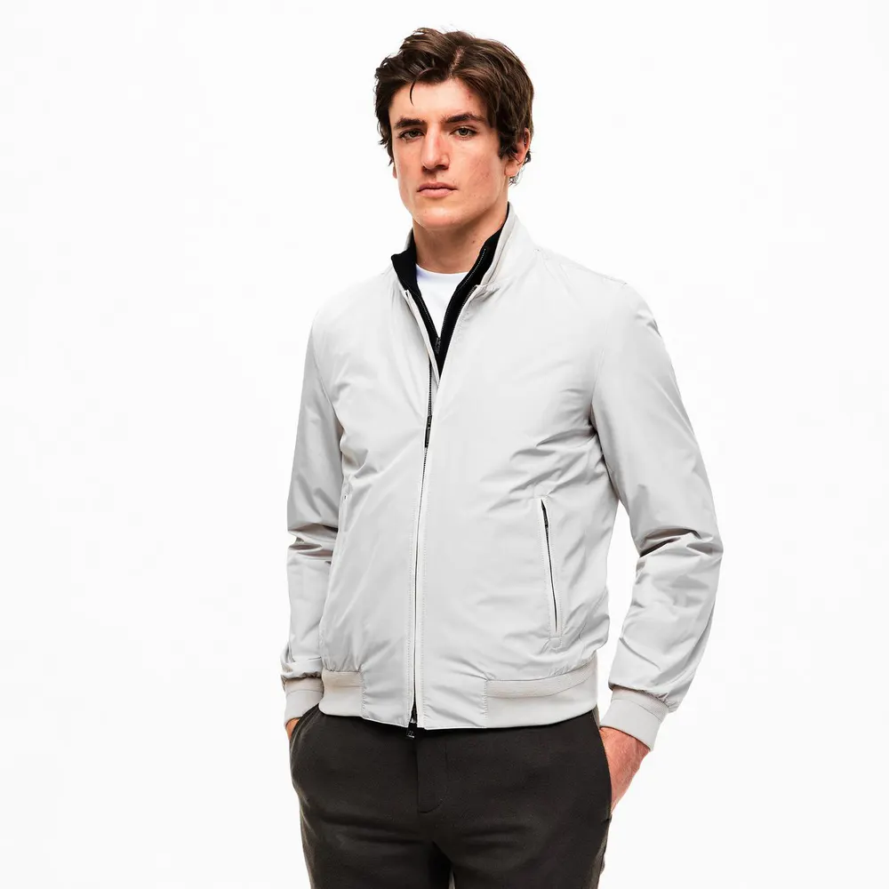 Pal Zileri Men's Suede Trim Bomber Jacket detail 3