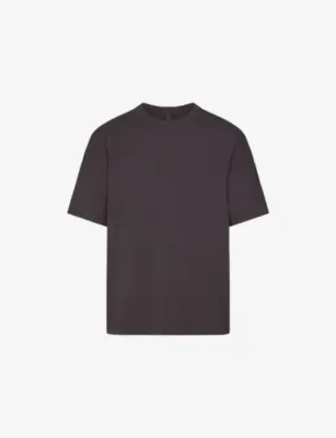 SKIMS Lounge relaxed-fit cotton-blend jersey T-shirt - OBSIDIAN