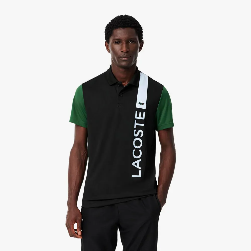 Lacoste Ultra Dry Print Branding Tennis Polo Shirt detail 3