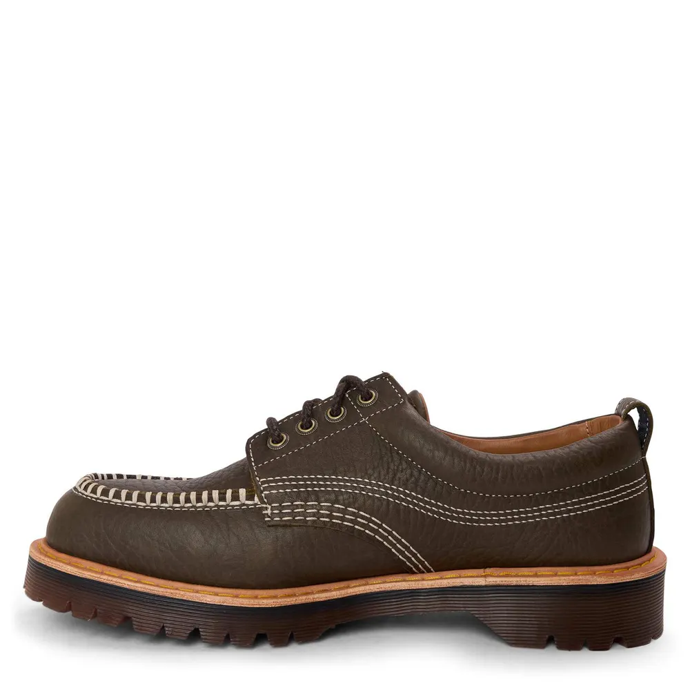 Dr Martens Men's Derby Shoes in Olive Grain, additional product view 2
