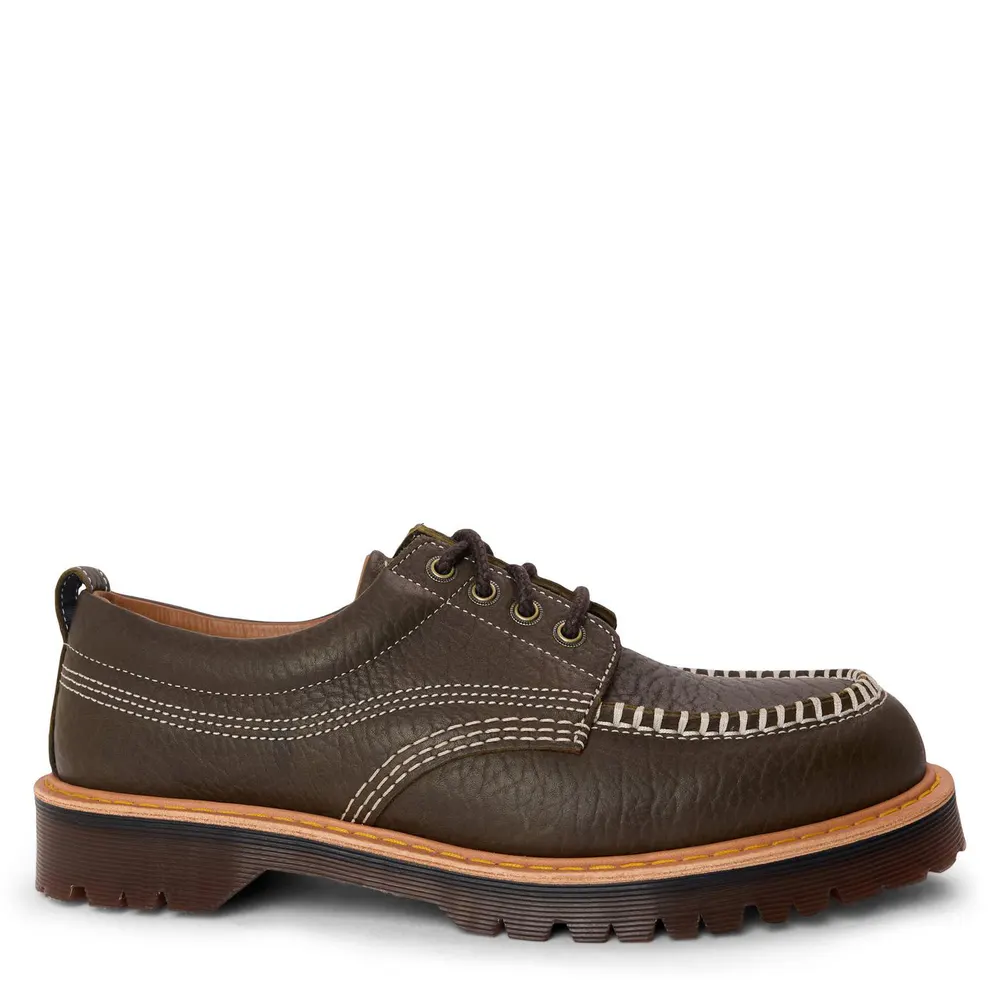 Dr Martens Men's Derby Shoes in Olive Grain – Footwear