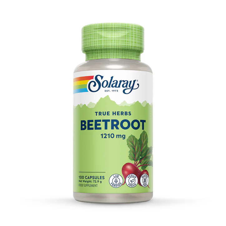 Solaray Beetroot, Plant-Based Superfood & Everyday Wellness Support - 100 Vegan Capsules