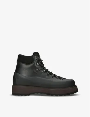 DIEMME Roccia Vet mid-top leather boots - EUR 42 / 8 UK MEN in BLACK – Mens | Boots | Lace up | Casual
