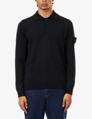 STONE ISLAND Ghost Compass-Badge Wool Jumper detail 3