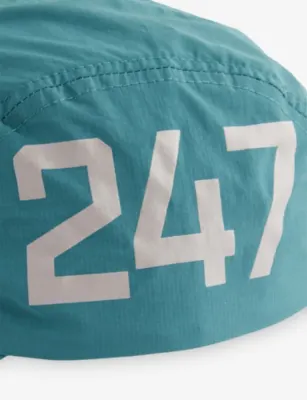 247 BY REPRESENT 247 Numbers Woven Cap in TEAL, additional product view 2