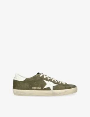 GOLDEN GOOSE Super Star 35990 Exclusive Leather Trainers - EUR 46 / 12 UK MEN in KHAKI – Mens | Trainers | Lace up trainers