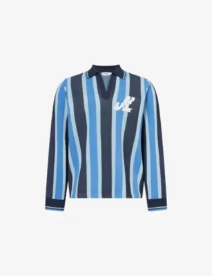 J.LINDEBERG Silas Striped Knitted Polo Shirt