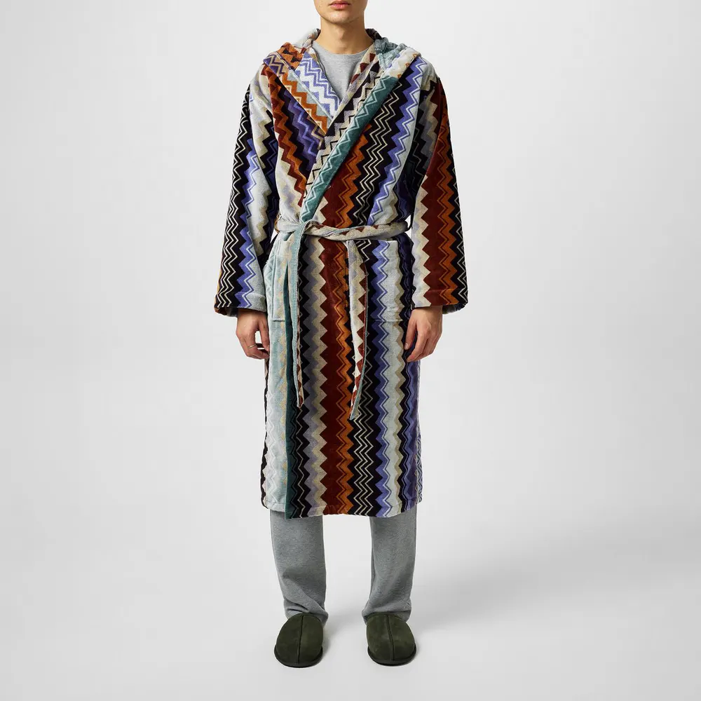 Missoni Home Collection Giacomo Hooded Bathrobe in 165, additional product view 3