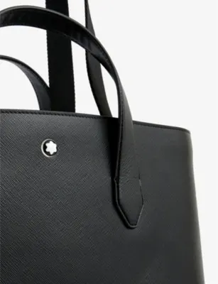 MONTBLANC Sartorial brand-plaque leather tote bag detail 2