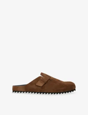 OFFICINE CREATIVE Agorà 012 Suede Mules - EUR 41 / 7 UK MEN in Dark Brown – Mens | Casual shoes | Slip on