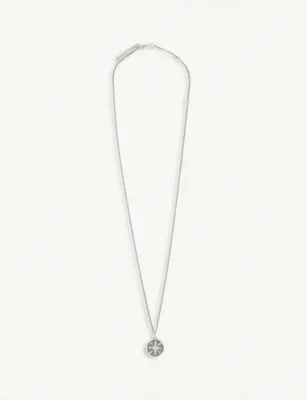 SERGE DENIMES Compass silver necklace in Silver, additional product view 2