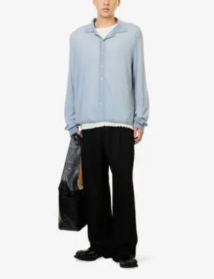 OUR LEGACY Long-Sleeve Fine-Knit Merino-Wool Cardigan detail 2