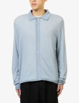OUR LEGACY Long-Sleeve Fine-Knit Merino-Wool Cardigan detail 3