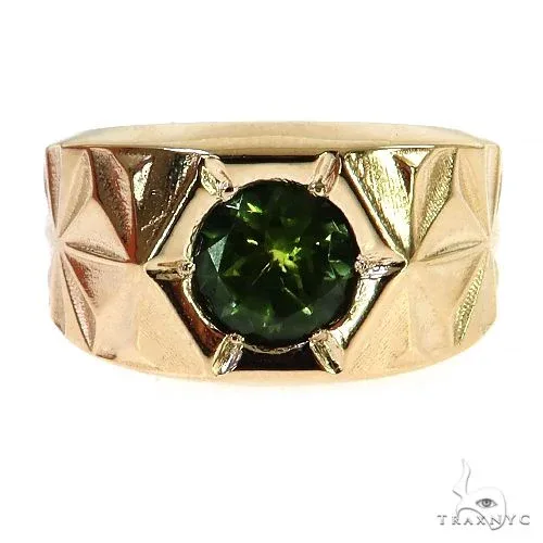 PIA - For Him GEMSTONES Solitary Tuxedo Green Tourmaline Ring 68818 in Rose / 10 – Ring
