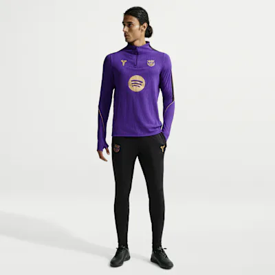 Nike FC Barcelona Strike Elite Away Men's Kobe Dri-FIT ADV Soccer Knit Drill Top - Field Purple/Black/Metallic Gold