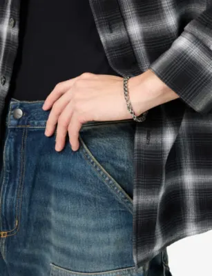 CLOCKS AND COLOURS Telos 6mm Stainless Steel Bracelet - 8in detail 2