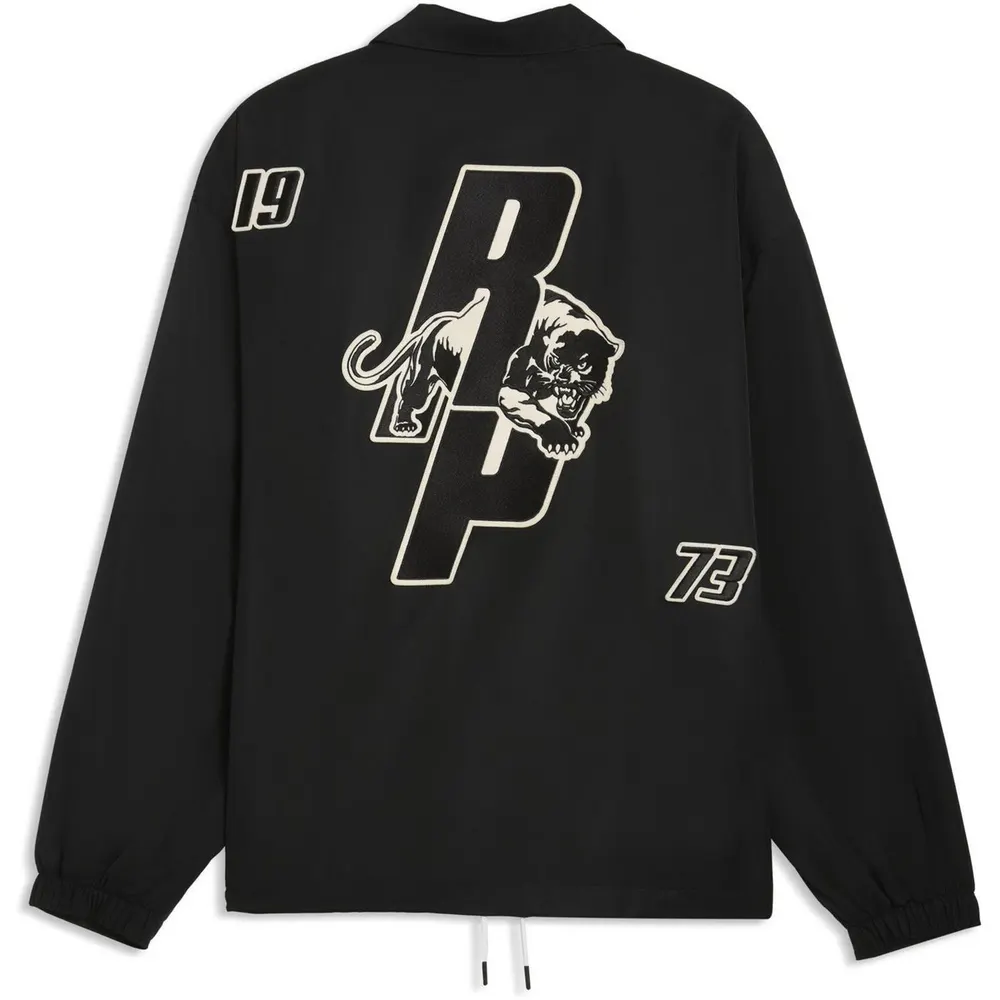 PUMA x Represent Men's Coach Jacket in Puma Black, additional product view 2