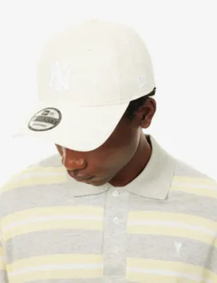 NEW ERA 9TWENTY New York Yankees Woven Cap in LIGHT BEIGE, additional product view 2