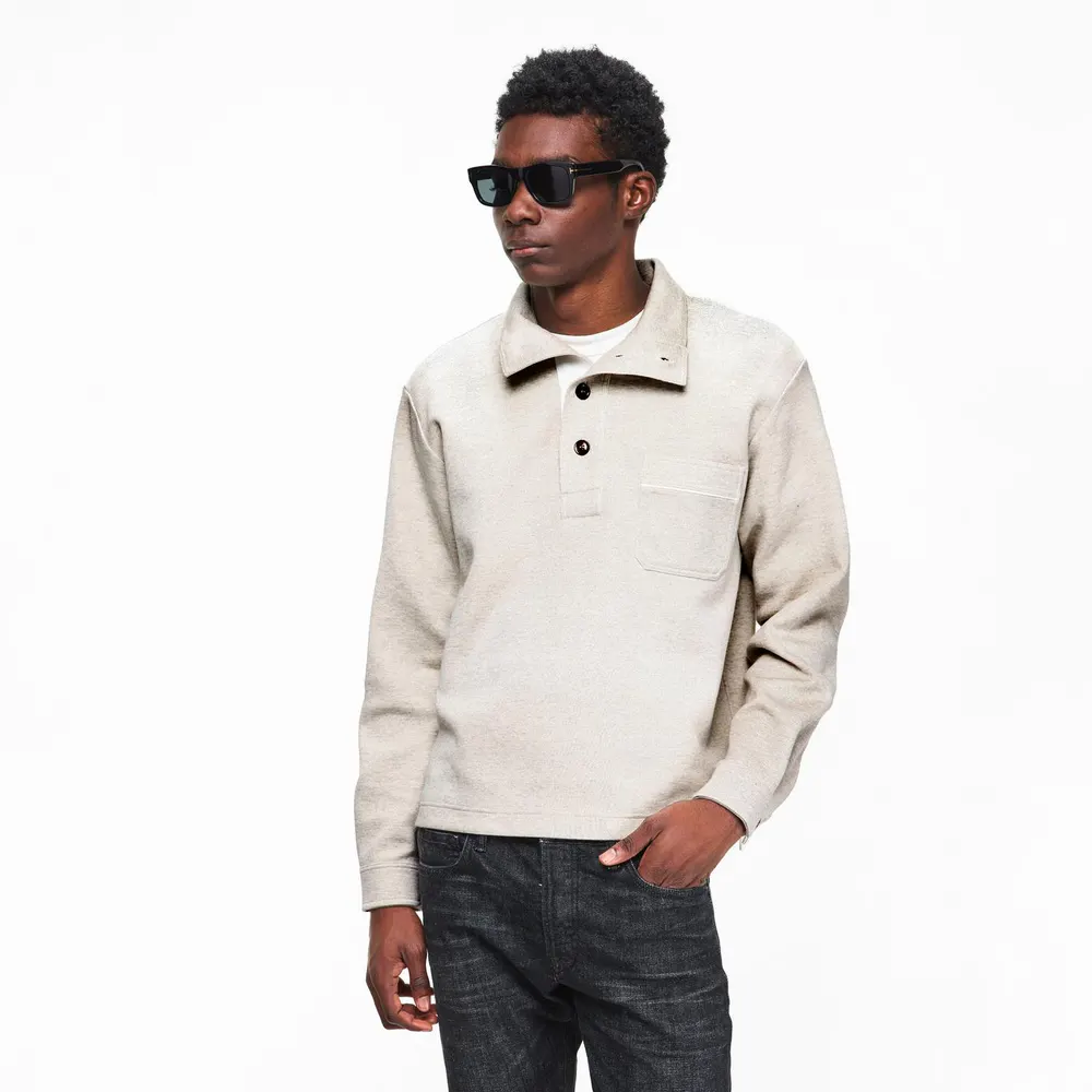 Tom Ford Mens Half Button Pullover detail 3