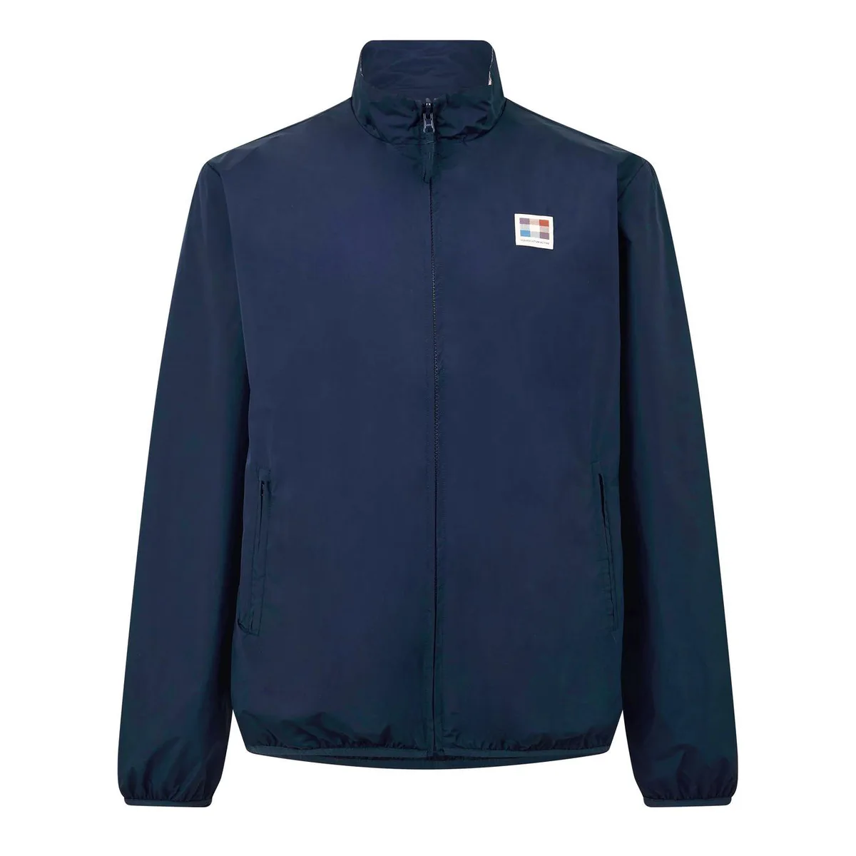 Aquascutum Men's Reversible Check Long Sleeve Funnel Neck Rain Anorak