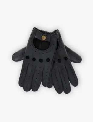 DENTS Delta leather driving gloves - British Racing Green - S