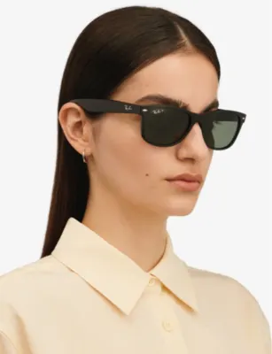 RAY-BAN Black wayfarer sunglasses RB2132 55 detail 2