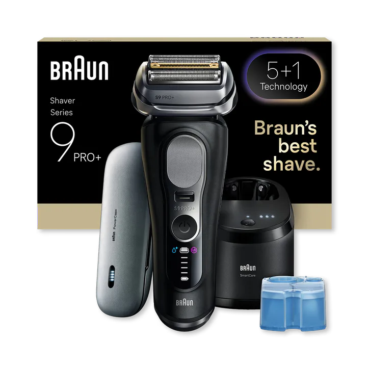BRAUN Series 9 PRO+ Electric Shaver, Pro SensoAdapt, SmartCare Center, 9670CC, Black detail 2
