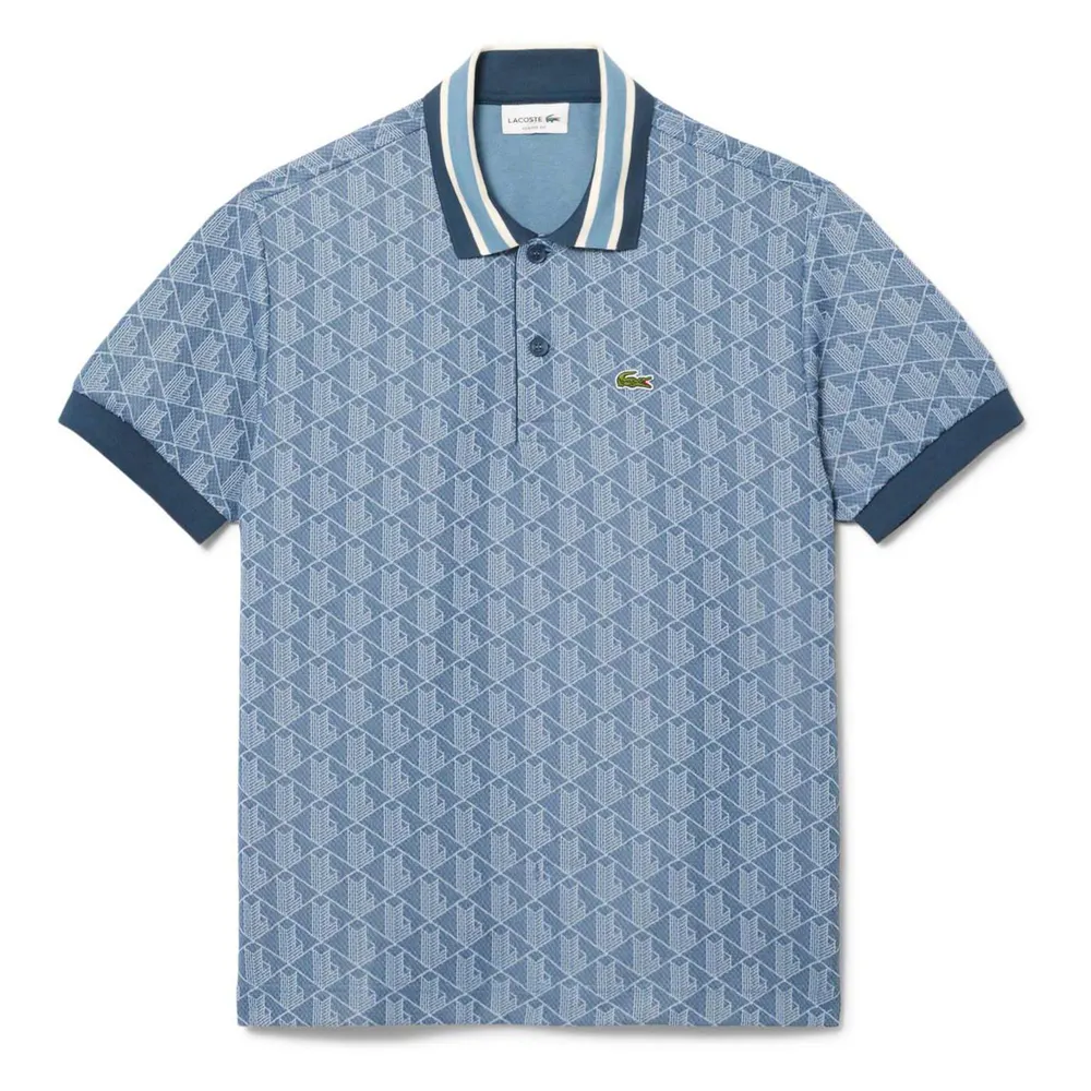 Lacoste Classic-Fit Monogram Jacquard Polo Shirt