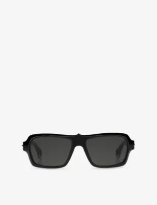 CHRISTIAN LOUBOUTIN LB0027 Our Georges Rectangle-Frame Acetate Sunglasses