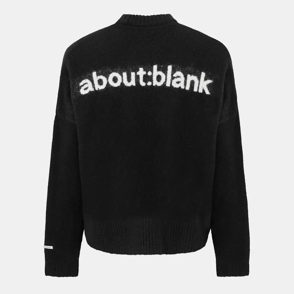 about:blank Men's Mohair Long Sleeve Crew Neck Jumper detail 2
