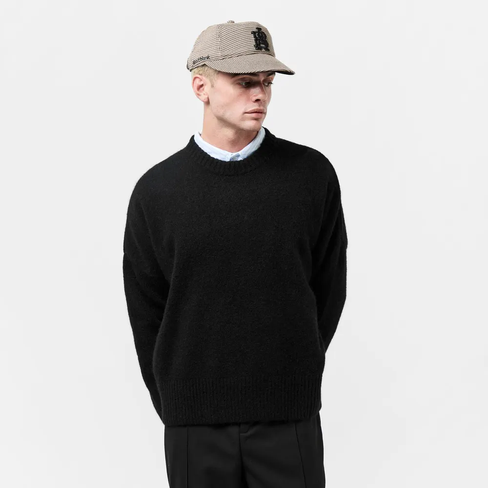 about:blank Men's Mohair Long Sleeve Crew Neck Jumper detail 3