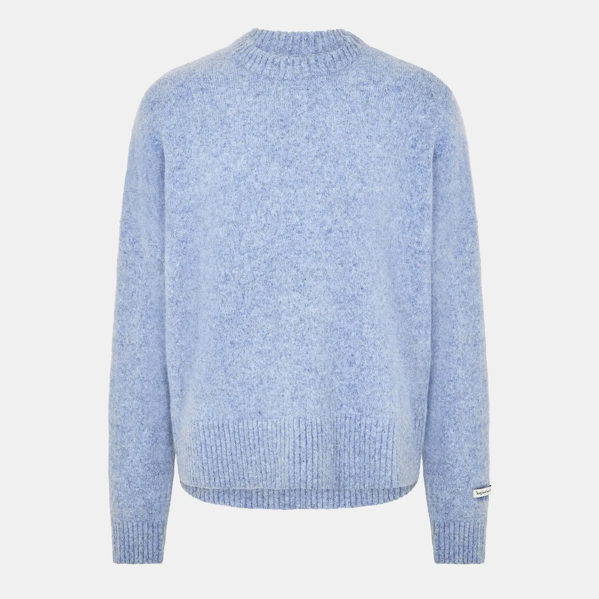 about:blank Men's Mohair Long Sleeve Crew Neck Jumper