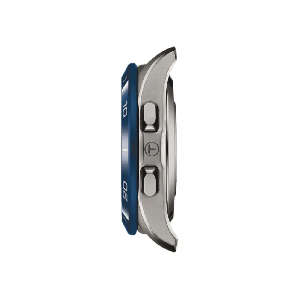 Tissot T-Touch Connect Sport 44mm Unisex Watch Black With Blue Silicone Strap detail 2