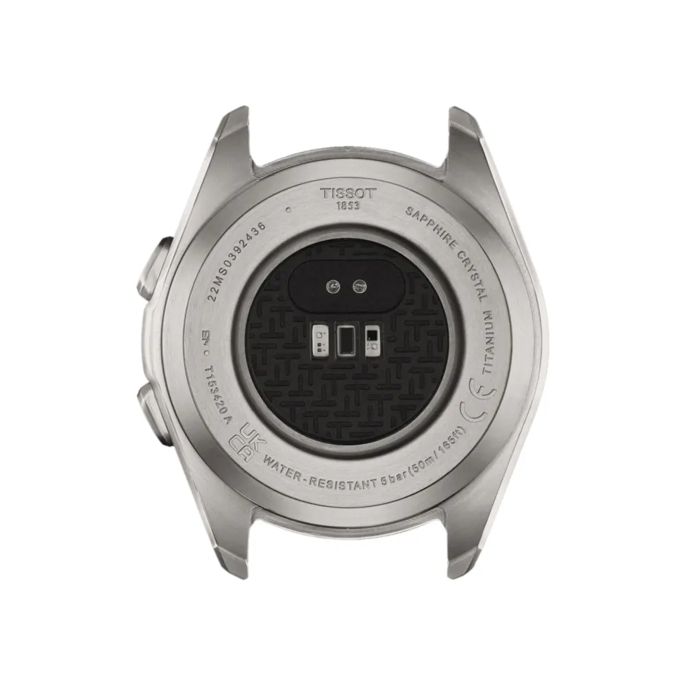 Tissot T-Touch Connect Sport 44mm Unisex Watch Black With Blue Silicone Strap detail 3