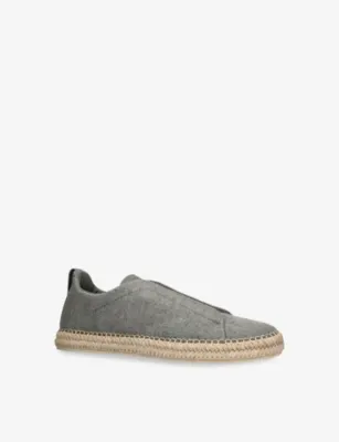 ZEGNA Triple Stitch Canvas Espadrilles - EUR 41 / 7 UK MEN in GREY, additional product view 3