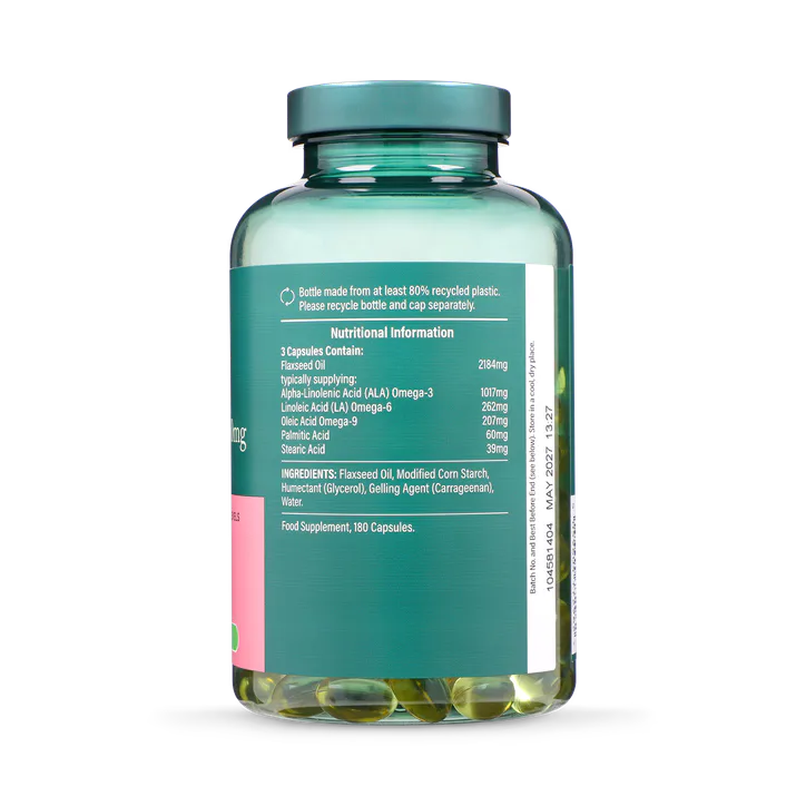 For Him Cold Pressed Flaxseed Oil 2000mg Omega 3-6-9 180 Capsules, additional product view 2