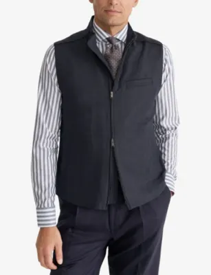 ETON Bengal-Stripe Slim-Fit Cotton Oxford Shirt - 17.75 in NAVY BLUE, additional product view 2