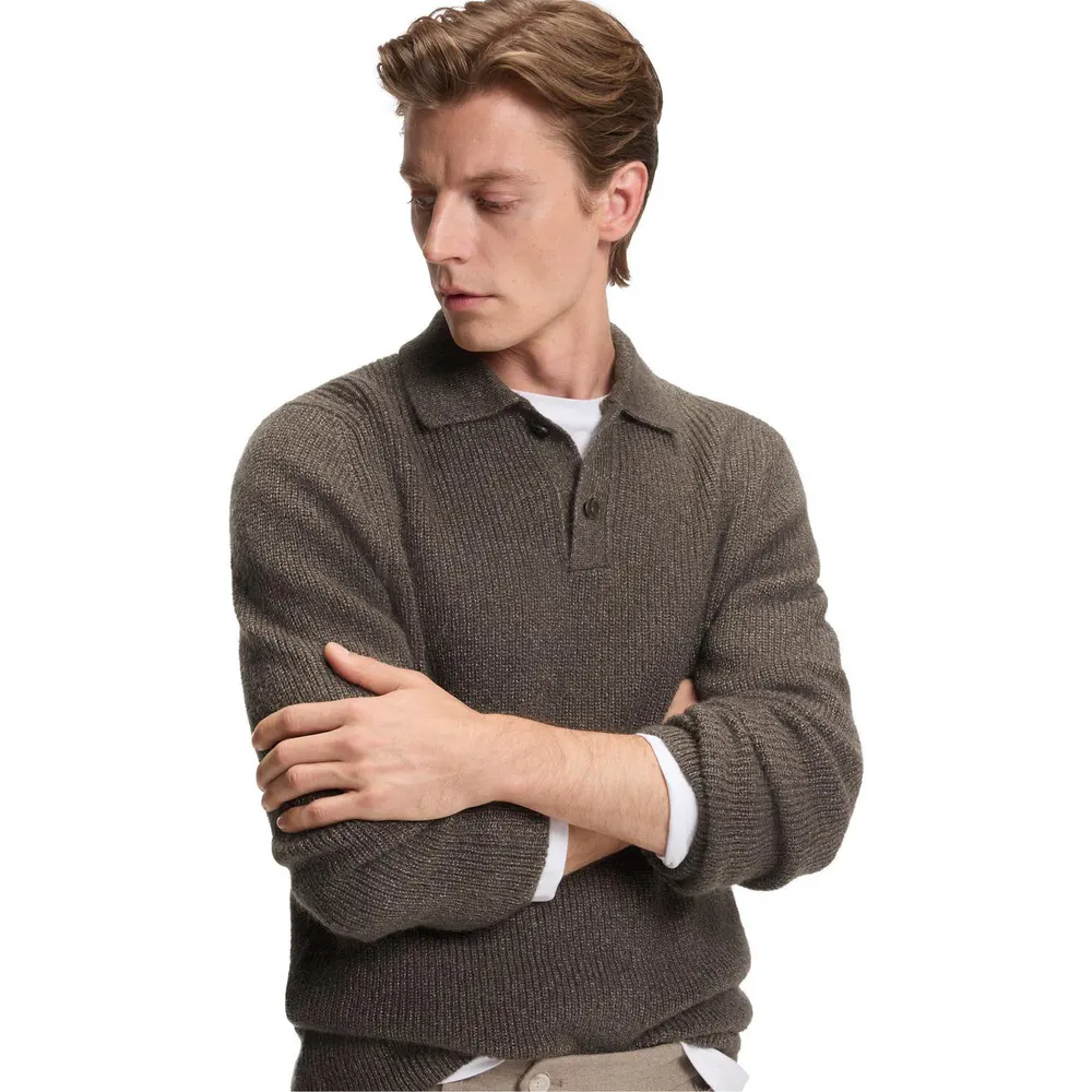 Boss Men's Hacero Double Breasted Long Sleeve Polo Shirt detail 2