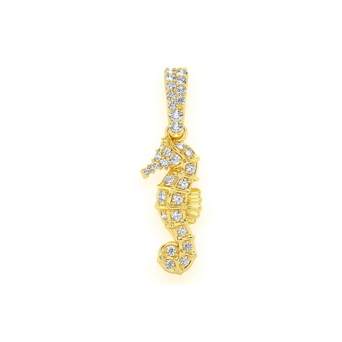 For Him Seahorse Diamond Pendant in Rose Gold / Lab Grown Diamond – Pendant